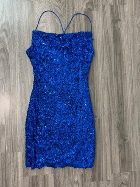 royal blue sparkly dress